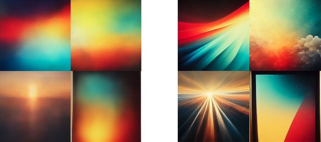 Two AI-generated images of Nike's vision statement