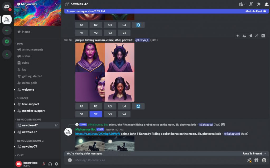 A screenshot of the Discord interface