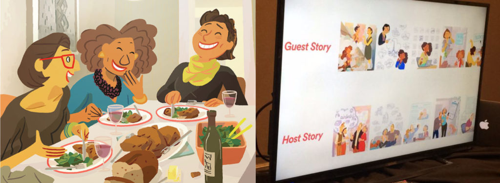 An example of a storyboard used in UX strategy at Airbnb